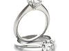 14k White Gold Double Prong Set Solitaire Diamond Engagement Ring (1 cttw)