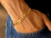 14k Yellow Gold Solid Figaro Bracelet (7.00 mm)