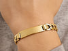 14k Yellow Gold 8 1/2 inch Mens Wide Curb Chain ID Bracelet (10.00 mm)