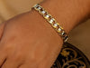 14k Two-Tone Gold Mens Bracelet with S Style Bar Links (7.85 mm)