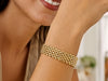 14k Yellow Gold Flexible Panther Line Bracelet (9.00 mm)