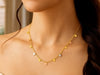 14K Tri Color Necklace with Dangling Circles