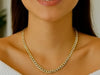14k Two Tone Gold Pave Curb Chain (4.60 mm)