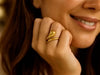 14K Yellow Gold Diamond Cut Stackable Ring (8.40 mm)