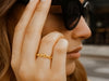 14K Yellow Gold Oval Links Stackable Ring