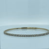Yellow 14 Karat Gold 0.97ctw Diamond Flexible Bangle Bracelet *