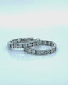 Diamond Designs White 14 Karat Gold 0.95ctw Diamond Medium Hoop Earrings *
