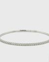 1ct White 14K Gold Diamond Flexible Bangle Bracelet