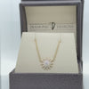 Shy Creation Yellow 14 Karat Gold Diamond Starburst Necklace *