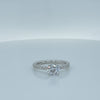 Diamond Designs White 18 Karat Gold Diamond Engagement Ring Mounting Size 6.5 *