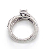 Ritani White 14 Karat Gold Diamond Engagement Ring Mounting Size 6.5 * - Diamond Designs