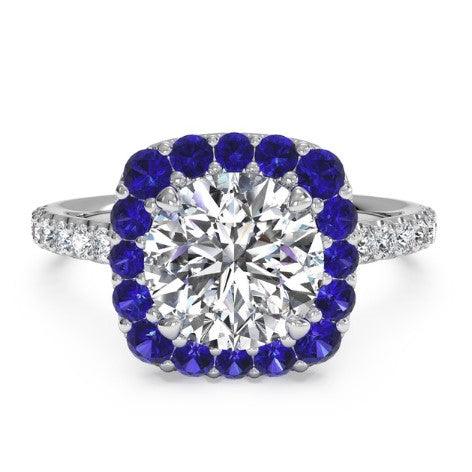 Ritani White 14 Karat Gold Diamond Engagement Ring Mounting Size 6.5 * - Diamond Designs