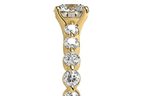 Ritani Yellow 18 Karat Gold Diamond Engagement Ring Mounting Size 5.5 * - Diamond Designs