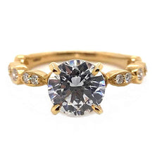  Ritani Yellow 18 Karat Gold Diamond Engagement Ring Mounting Size 6.5 * - Diamond Designs