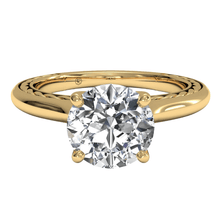  Ritani Yellow 18 Karat Gold Solitaire Engagement Ring Mounting Size 5 * - Diamond Designs