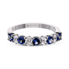 Zeghani White 14 Karat Gold Sapphire & Diamond Contemporary Ring * - Diamond Designs