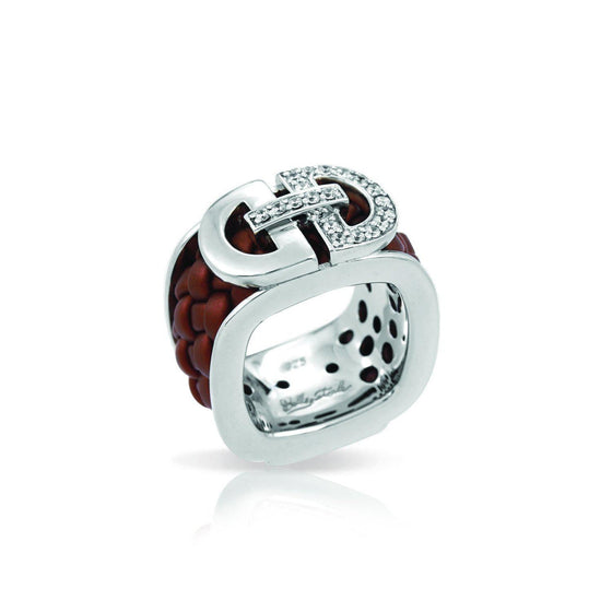 Belle Etoile Milan Ring Sterling Silver Pave'