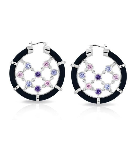 Belle Etoile Lattice Earrings Classic Fine Solid Sterling Silver