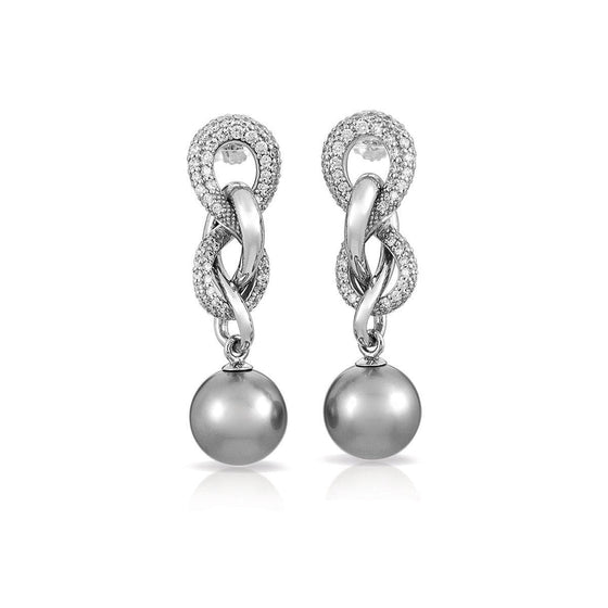 Belle Etoile Infinity Earrings Classic Fine Solid Sterling Silver