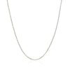 10k White Gold Cable Chain 1.1mm - Diamond Designs