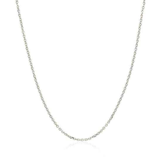 10k White Gold Cable Chain 1.1mm - Diamond Designs