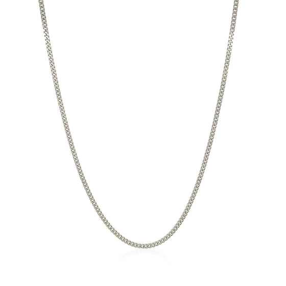 10k White Gold Gourmette Chain 1.5mm - Diamond Designs