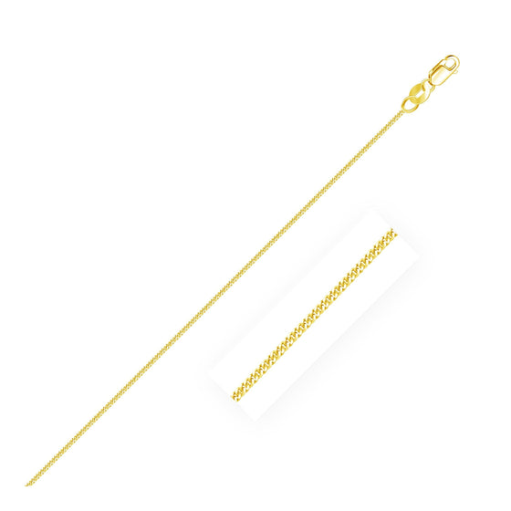 10k Yellow Gold Gourmette Chain 1.0mm - Diamond Designs