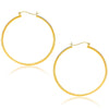 10k Yellow Gold Polished Hoop Earrings (40mm) - Diamond Designs