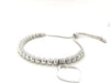 Adjustable Shiny Bead Bracelet with Heart Charm in Sterling Silver