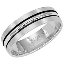  Artcarved WV4503W 14K White 6MM Classic Men's  Gold Wedding Band Size 10