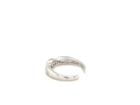 Toe Ring with Intertwined Cubic Zirconia in Sterling Silver