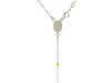 Three Toned Rosary Chain and Bead Necklace in Sterling Silver