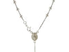 Polished Rosary Chain and Bead Necklace in Sterling Silver
