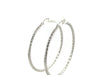 Hoop Earrings with Twist Texture in Sterling Silver