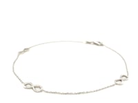 Sterling Silver Anklet with Infinity Symbols