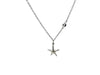 Sterling Silver Anklet with Starfish Charm and Cubic Zirconia