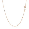 14k Rose Gold Classic Box Chain 0.45mm - Diamond Designs