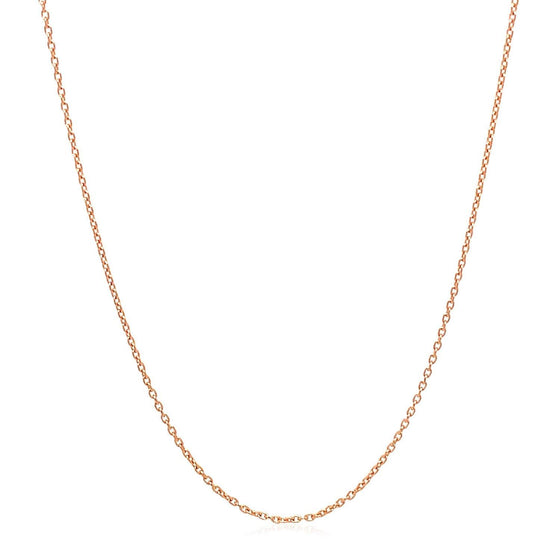 14k Rose Gold Oval Cable Link Chain 0.97mm - Diamond Designs