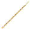 14k Two-Tone Gold Fancy Weave Bracelet with Contrasting Finish - Diamond Designs