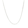 14k White Diamond Cut Cable Link Chain 0.8mm - Diamond Designs