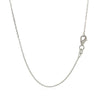 14k White Diamond Cut Cable Link Chain 0.8mm - Diamond Designs