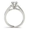 14k White Gold Antique Style Graduagted Diamond Engagement Ring (1 1/8 cttw) - Diamond Designs