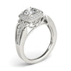14k White Gold Baroque Shank Style Cut Diamond Engagement Ring (1 1/4 cttw) - Diamond Designs