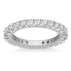 14k White Gold Common Prong Round Diamond Eternity Ring - Diamond Designs