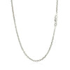 14k White Gold Diamond Cut Cable Link Chain 1.8mm - Diamond Designs