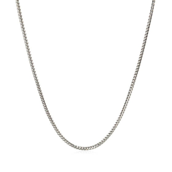 14k White Gold Franco Chain 1.2mm - Diamond Designs