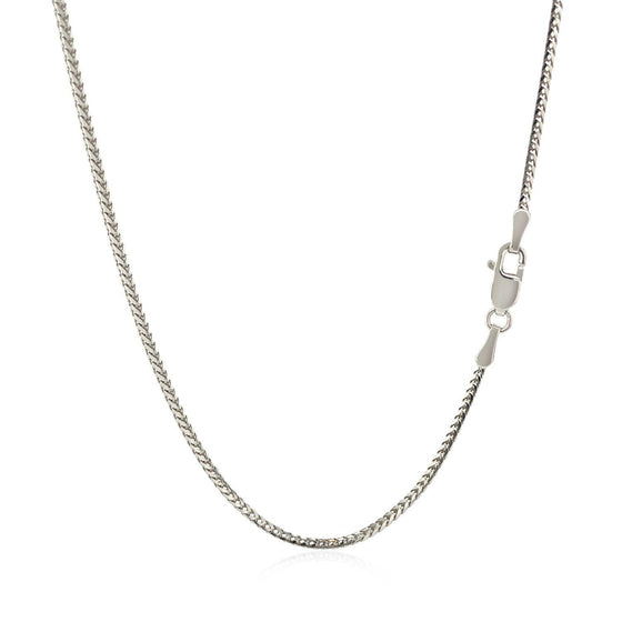 14k White Gold Franco Chain 1.2mm - Diamond Designs