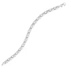 14k White Gold Heart Shape Textured Bracelet - Diamond Designs