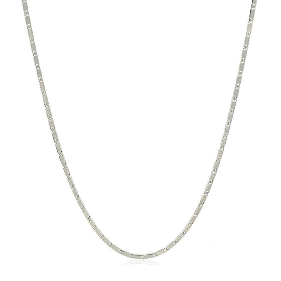 14k White Gold Lumina Pendant Chain 1.0mm - Diamond Designs
