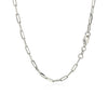 14K White Gold Paperclip Chain (2.5mm) - Diamond Designs